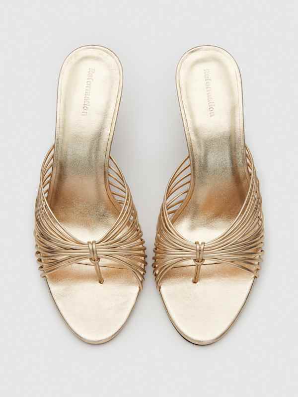 Woodlyn Heeled Thong - Gold