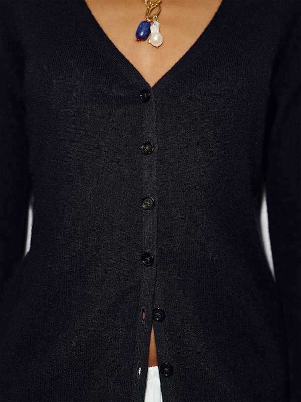 Bloom Cashmere V - Neck Cardigan - Black