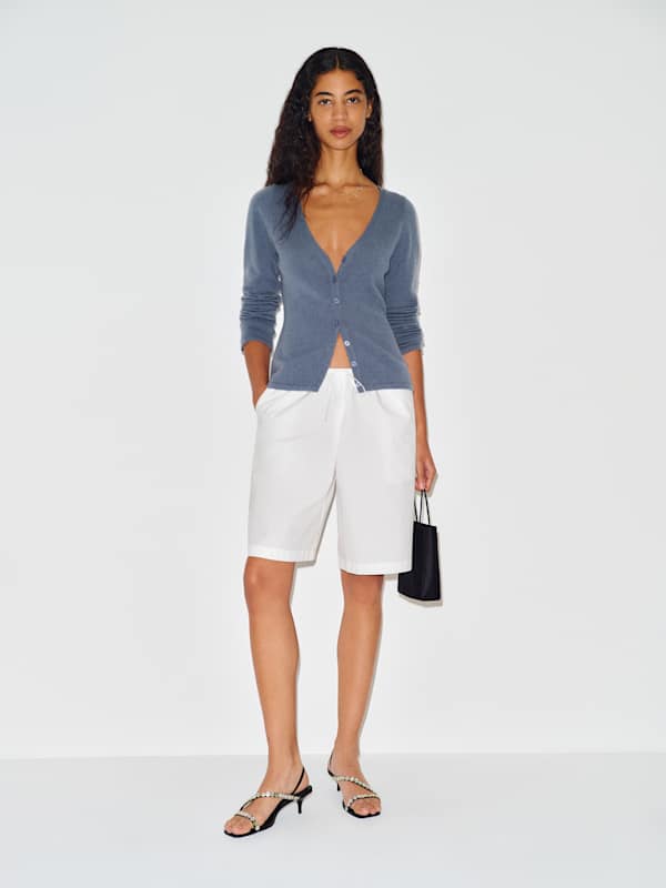 Bloom Cashmere V - Neck Cardigan - Flint