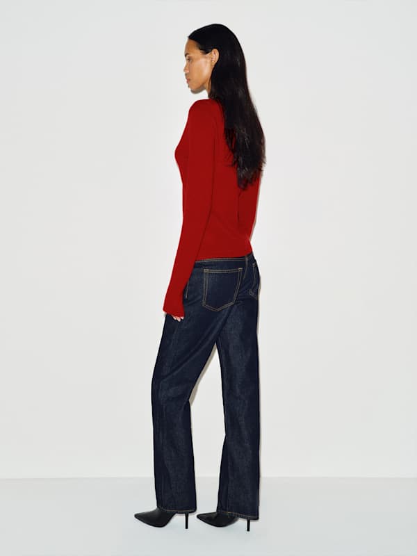 Bloom Cashmere V - Neck Cardigan - Lipstick