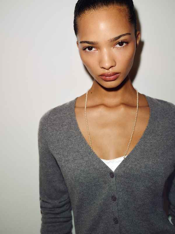 Bloom Cashmere V - Neck Cardigan - Thunder