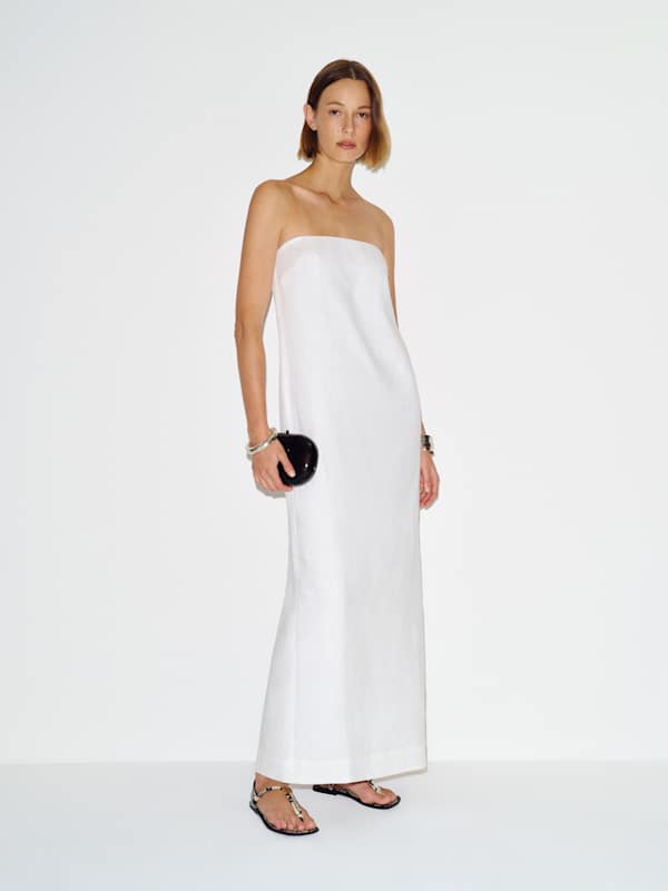 Tansy Linen Dress - White