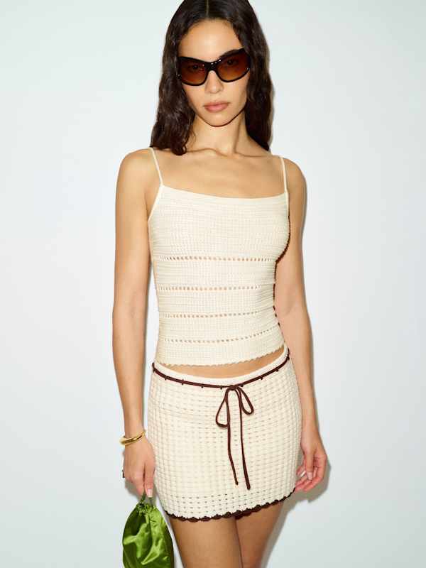 Starling Cotton Sweater Tank - Fior Di Latte