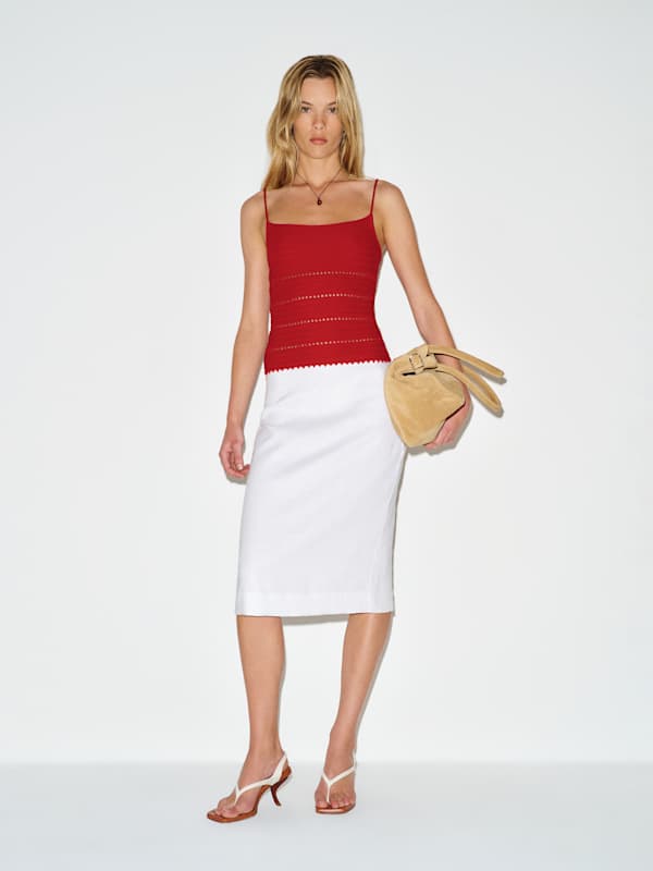 Starling Cotton Sweater Tank - Lipstick