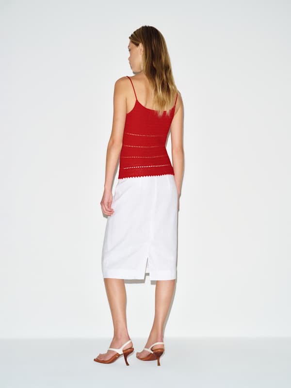 Starling Cotton Sweater Tank - Lipstick