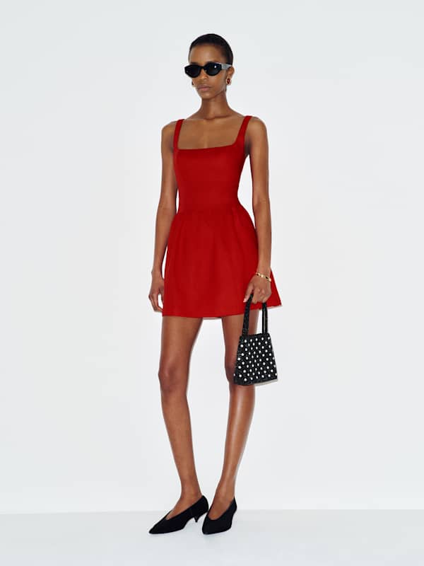 Janu Linen Mini Dress - Lipstick