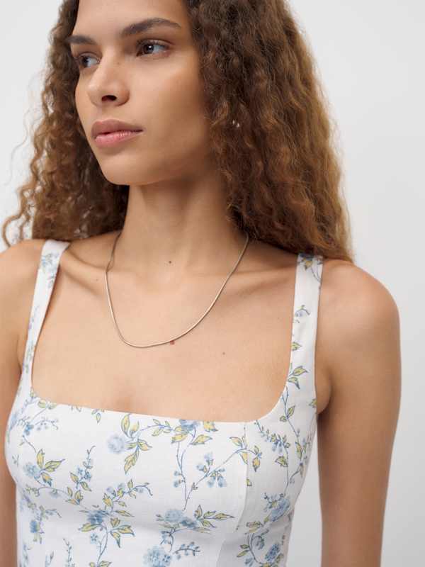 Janu Linen Mini Dress - Nostalgia