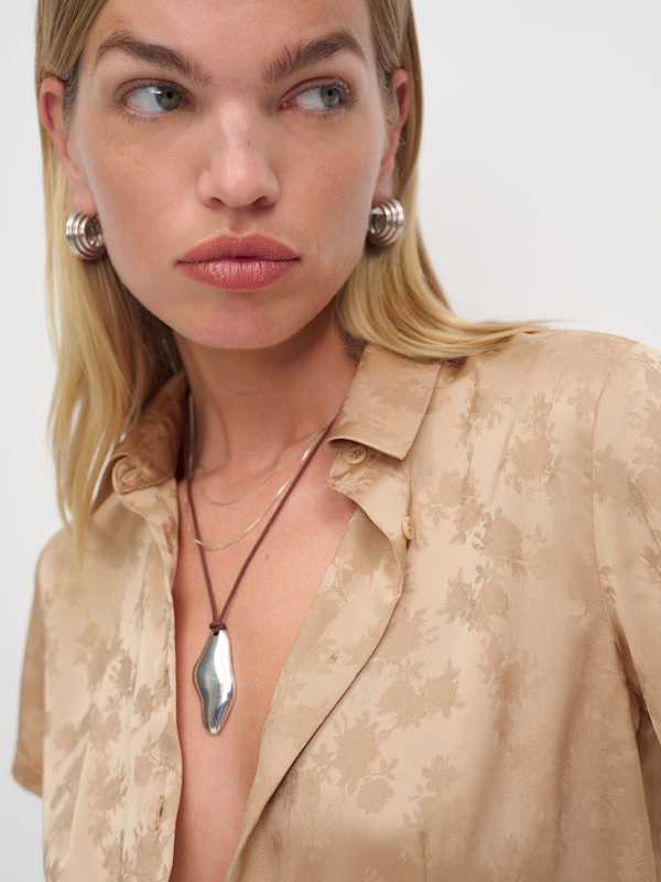 Corin Top - Gold Jacquard