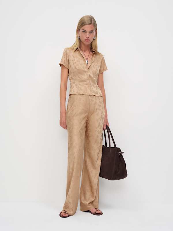 Corin Top - Gold Jacquard