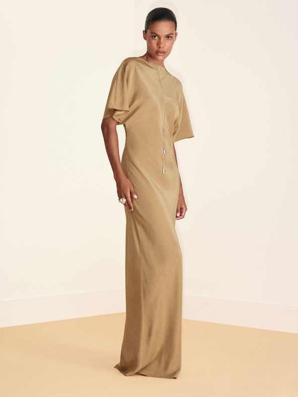 Caila Silk Dress - Riesling