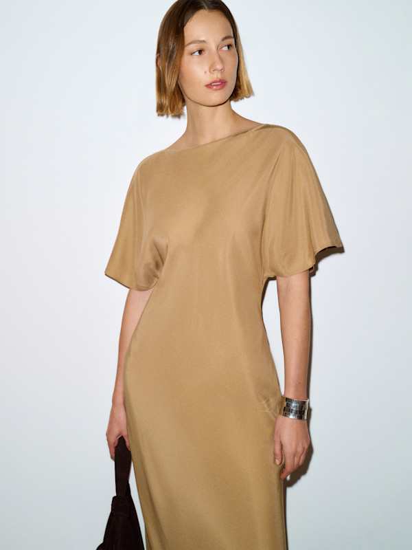 Caila Silk Dress - Riesling