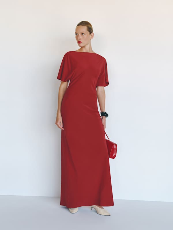 Caila Silk Dress - Sangre