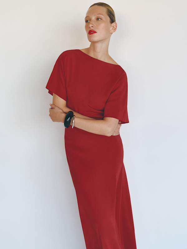 Caila Silk Dress - Sangre