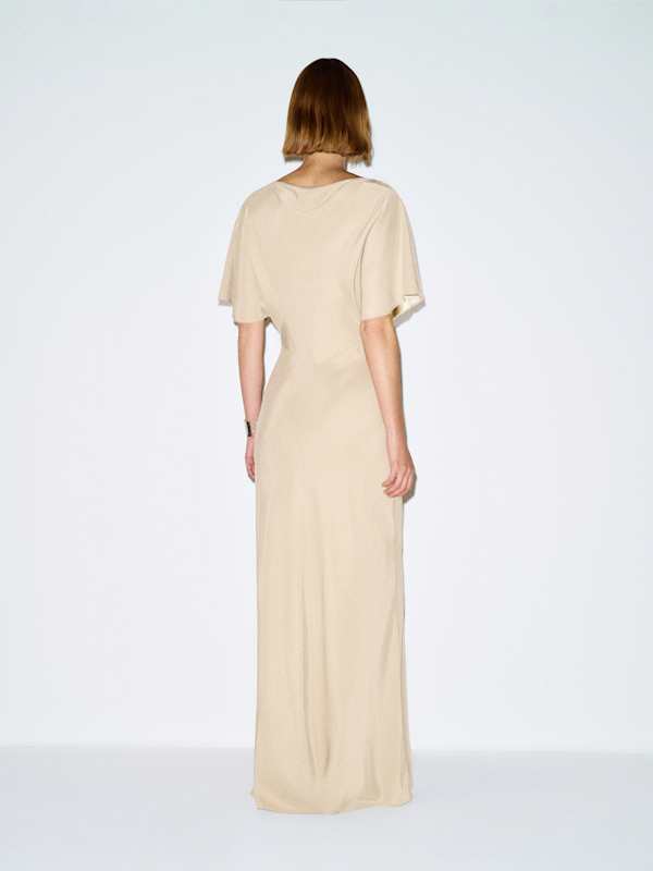 Caila Silk Dress - Yogurt