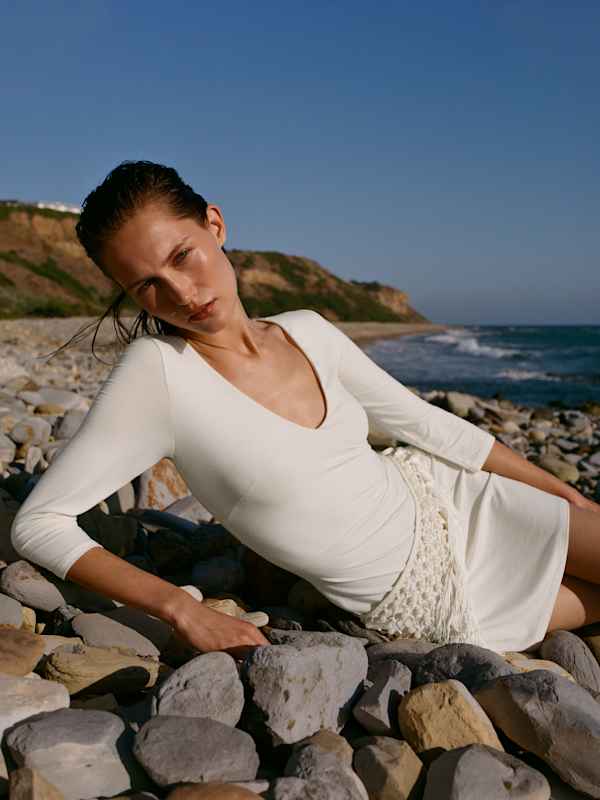 Mel Knit Dress - Fior Di Latte