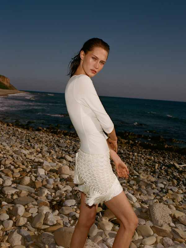 Mel Knit Dress - Fior Di Latte