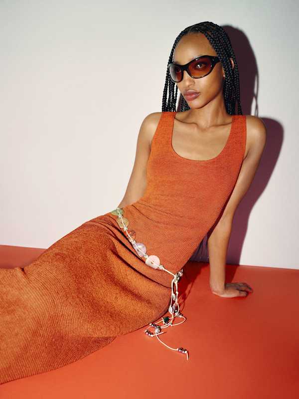 Ericka Knit Dress - Burnt Orange