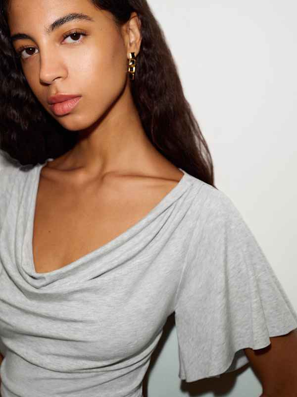 Top en maille Demi - Gris chin&eacute;