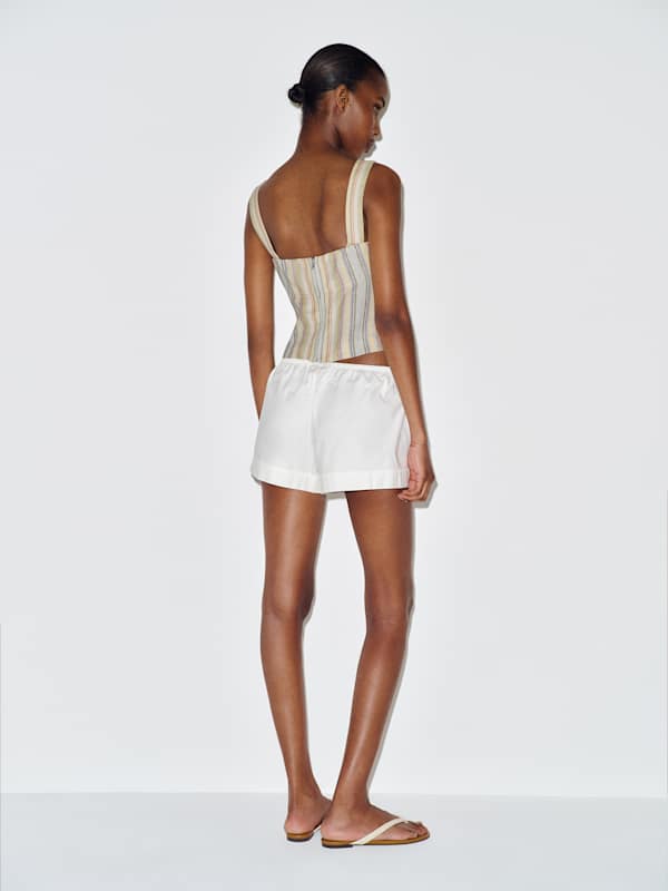Clarence Linen Top - Capri Stripe