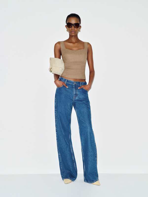 Clarence Linen Top - Dark Oatmeal