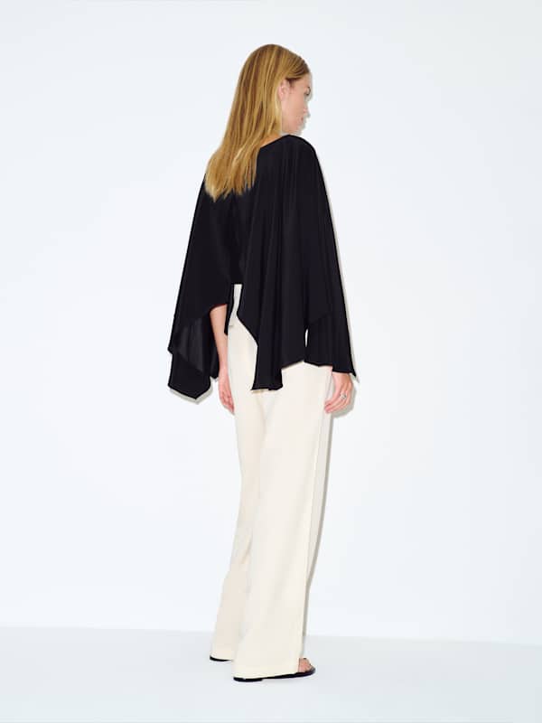 Aime Silk Cape - Black