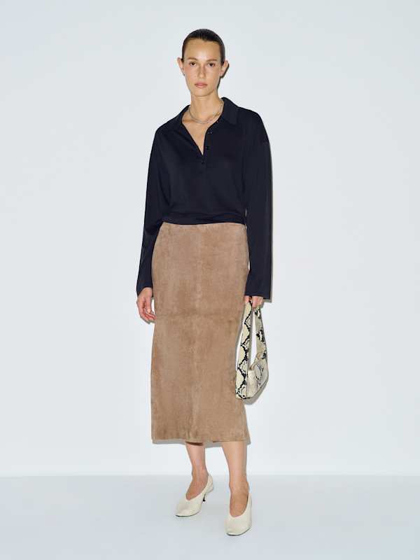 Mellen Polo Knit Top - Black