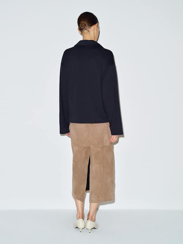 Mellen Polo Knit Top - Black