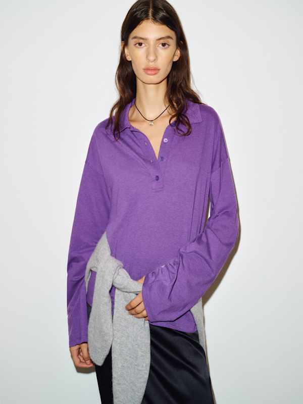 Mellen Polo Knit Top - La Viola