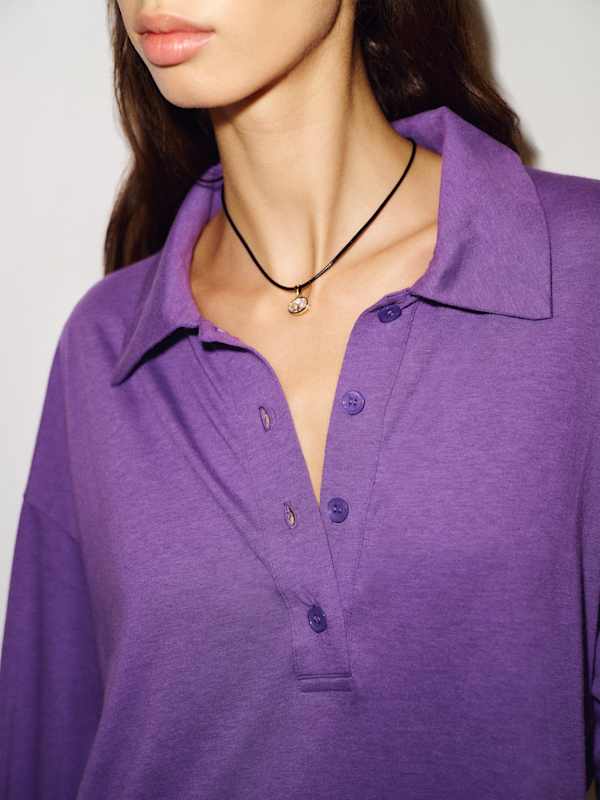 Mellen Polo Knit Top - La Viola