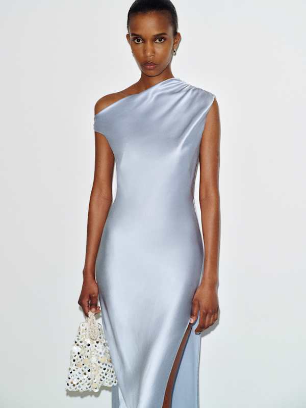 Razele Silk Dress - Cloud Blue