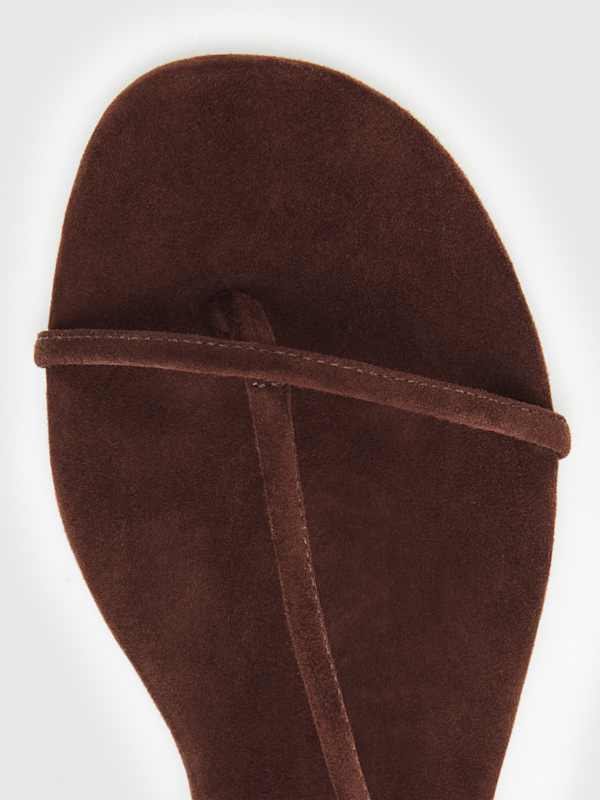 Pina Flat Sandal - Espresso Suede