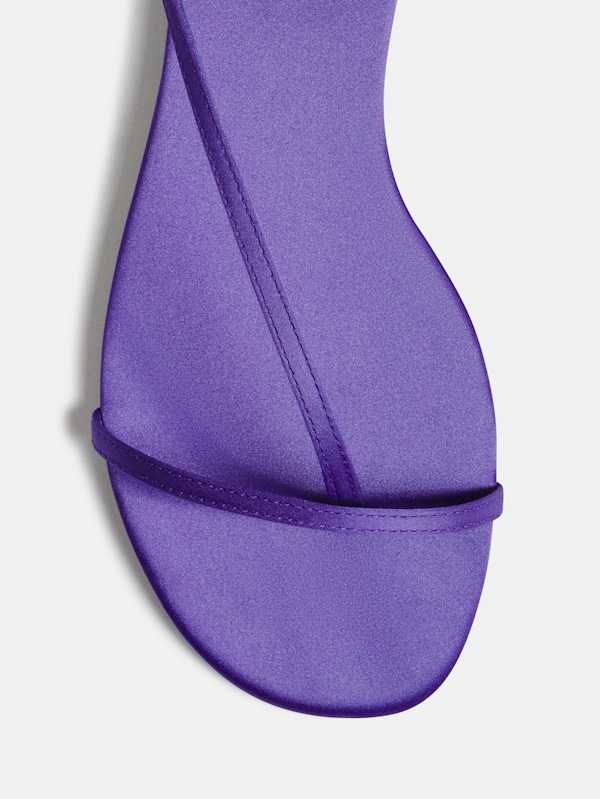 Pina Flat Sandal - Purple Satin