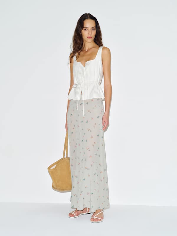 Pina Flat Sandal - White Leather