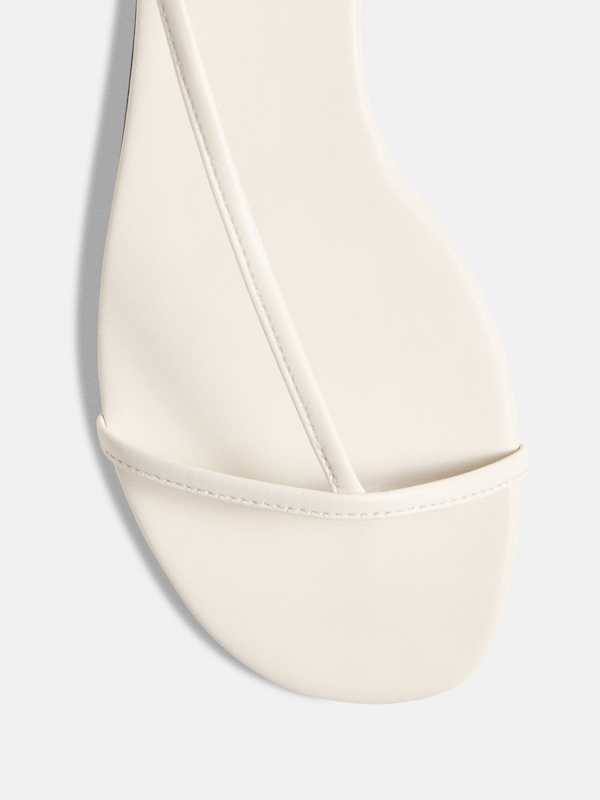 Pina Flat Sandal - White Leather
