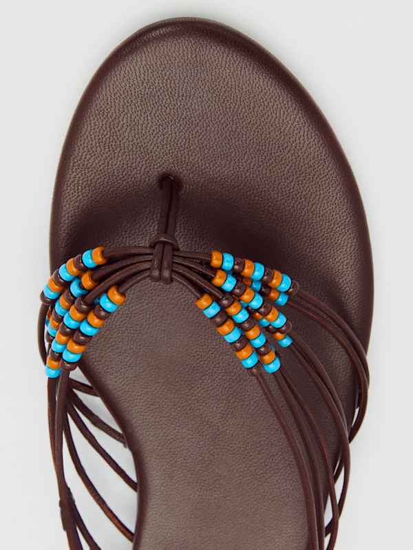 Jessica Flat Thong - Espresso Leather