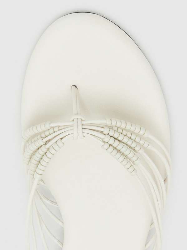 Jessica Flat Thong - White Leather