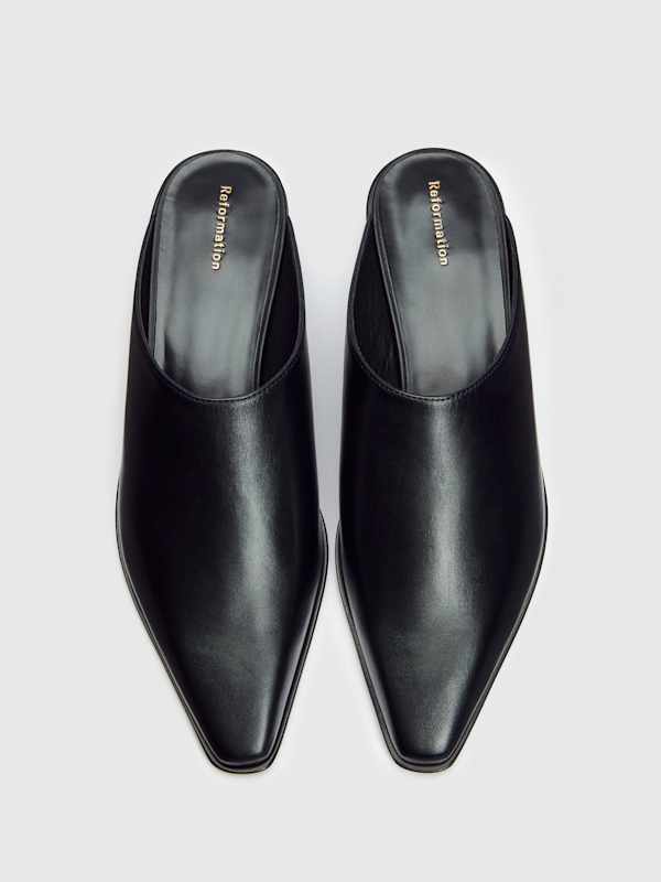 Dominique Mule - Black Leather