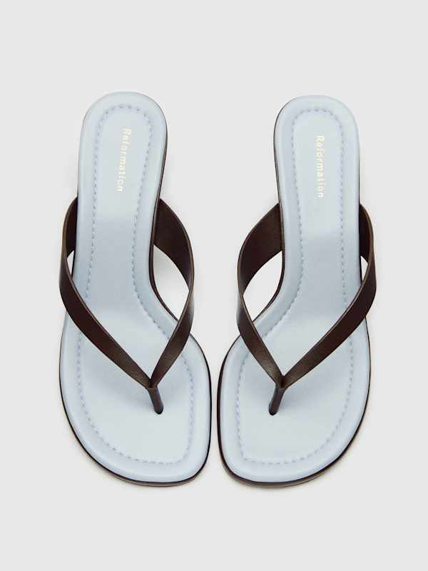 Jessie Block Heel Sandal - Chocolate Leather