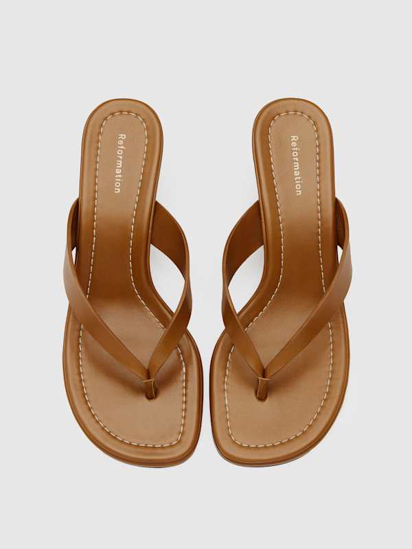 Jessie Block Heel Sandal - Toffee Leather
