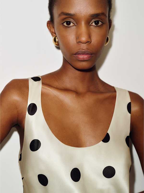 Eden Silk Dress - Pluto Dot