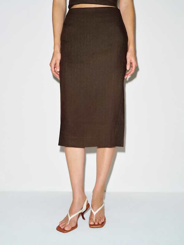Robin Linen Two Piece - Mole