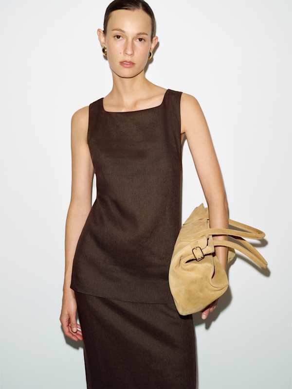 Robin Linen Two Piece - Mole