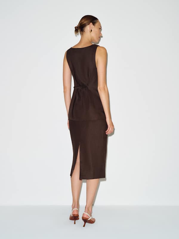 Robin Linen Two Piece - Mole