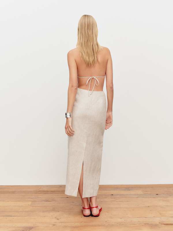 Trista Linen Dress - Oatmeal