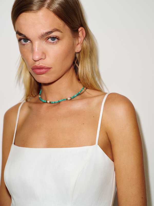 Neri Linen Dress - White