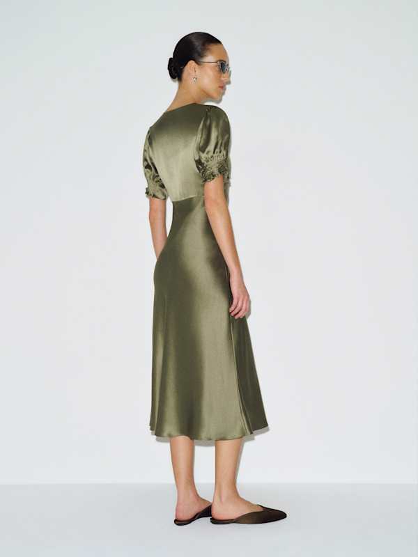 Robe en soie Sacha - Aloe Vera