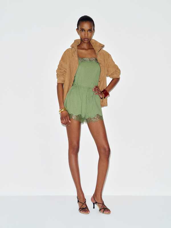 Elodie Romper - Jade Green