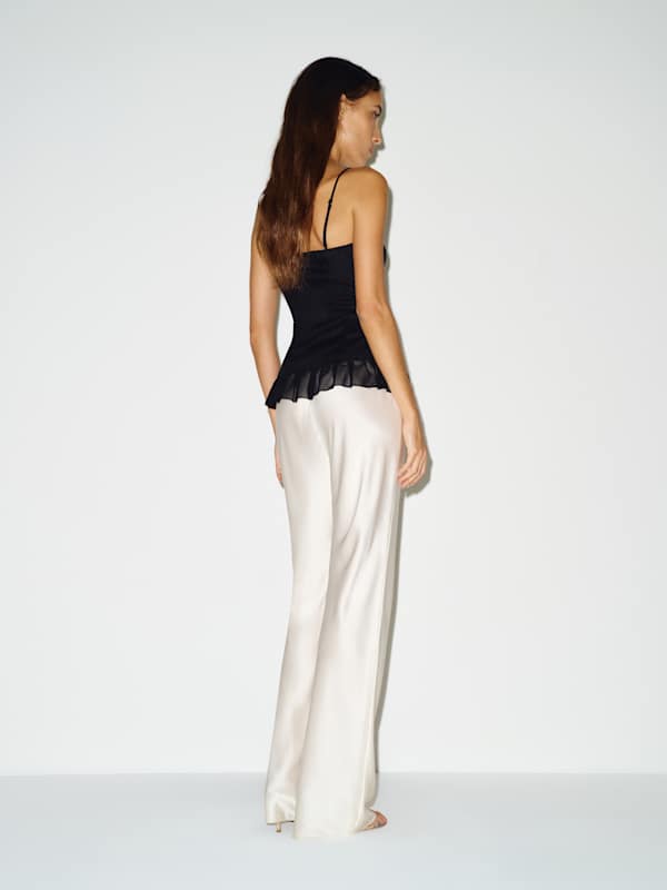 Colette Linen Top - Black