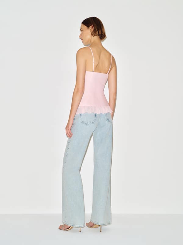 Colette Linen Top - Cherry Blossom