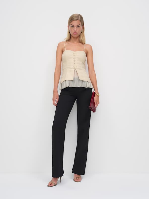 Colette Linen Top - Sugar